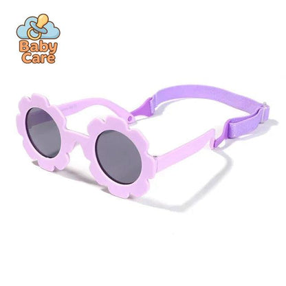 Lunettes de soleil tournesol pour bébé avec sangle