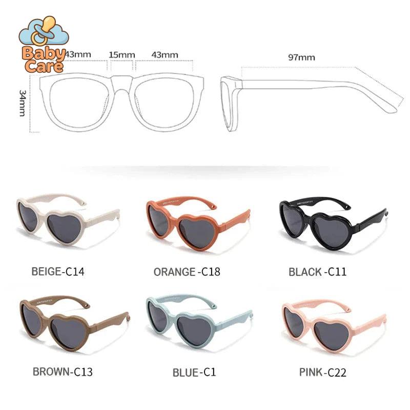 Lunettes de soleil bébé coeur 0-2 ans