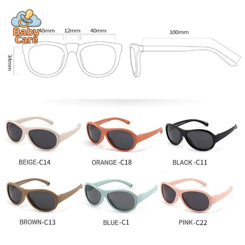 Lunettes de soleil bébé flexible avec sangle réglable 0-3 ans