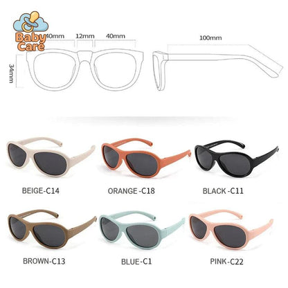 Lunettes de soleil bébé flexible avec sangle réglable 0-3 ans