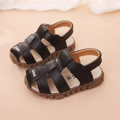 Sandales bébé garçon et filles en cuir souple