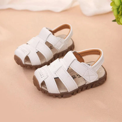 Sandales bébé garçon et filles en cuir souple