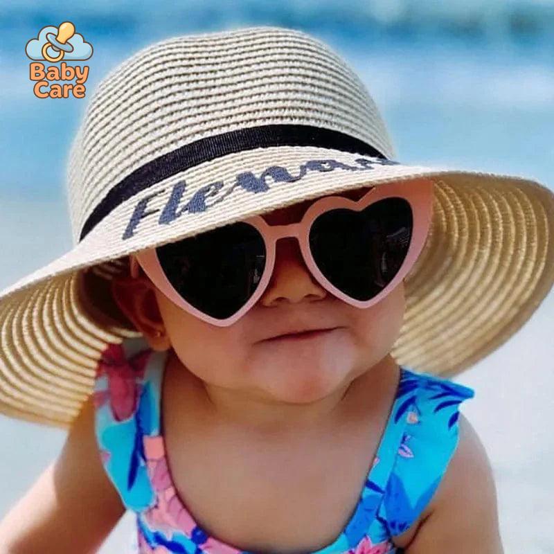 Lunettes de soleil bébé vintage en forme de cœur