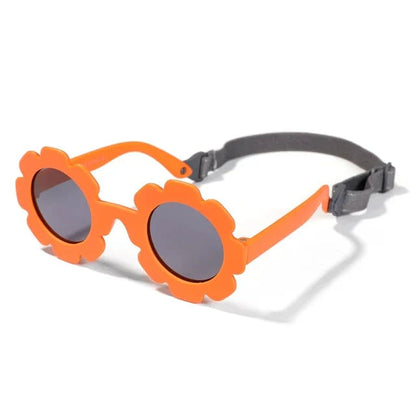 Lunettes de soleil tournesol pour bébé avec sangle