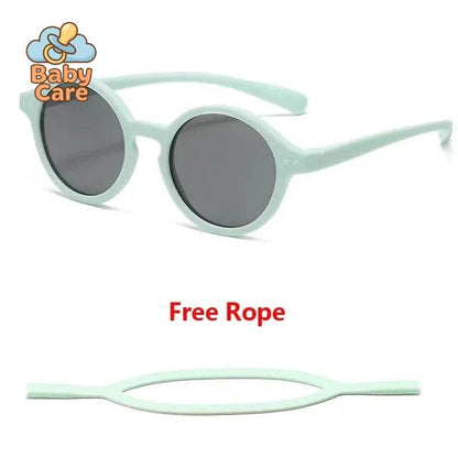 Lunettes de soleil bébé flexibles avec sangle UV400