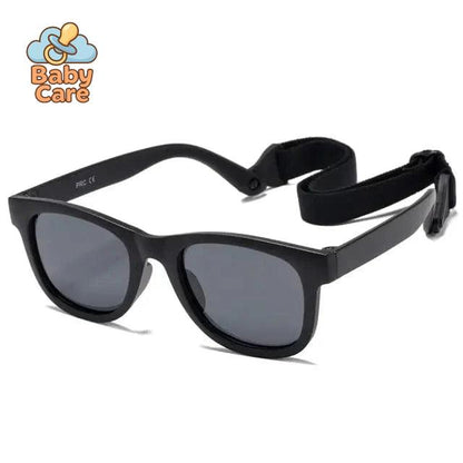 Lunettes de soleil bébé polarisées flexibles avec sangle