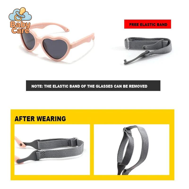 Lunettes de soleil bébé coeur 0-2 ans