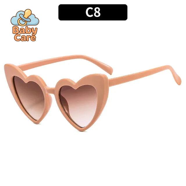 Lunettes de soleil bébé vintage en forme de cœur