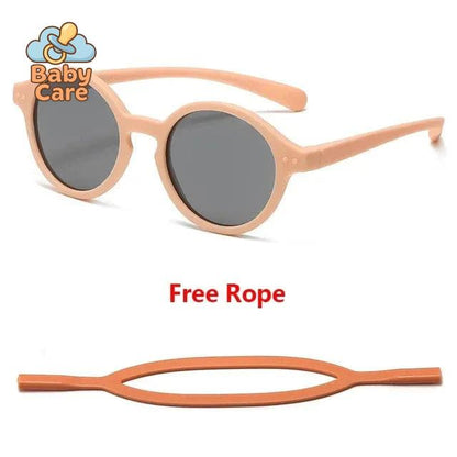 Lunettes de soleil bébé flexibles avec sangle UV400