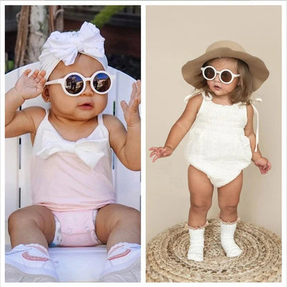 Lunettes de soleil bébé rondes avec sangle