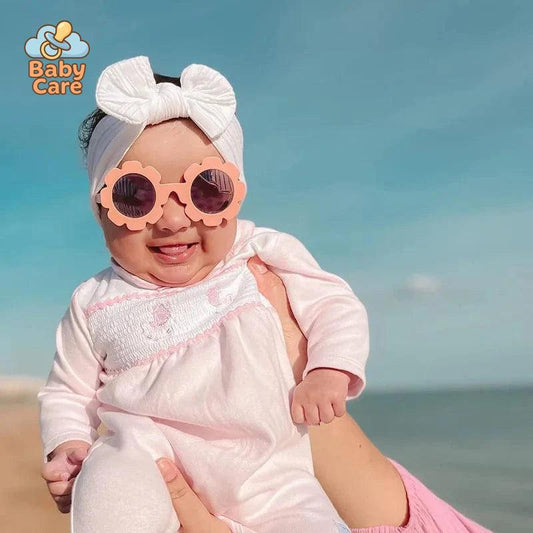 Lunettes de soleil tournesol pour bébé avec sangle