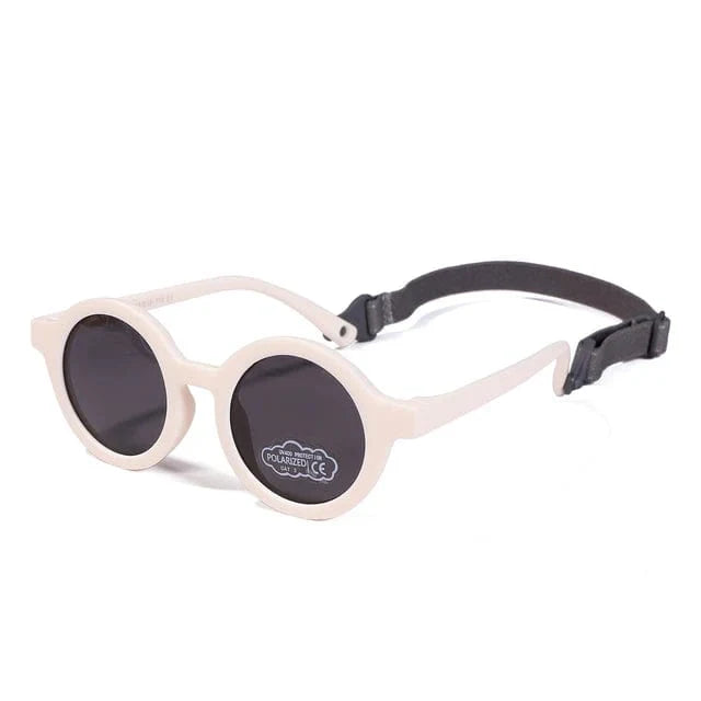 Lunettes de soleil bébé rondes avec sangle