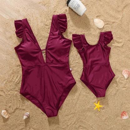 Maillot de bain assorti maman bébé fille bikini