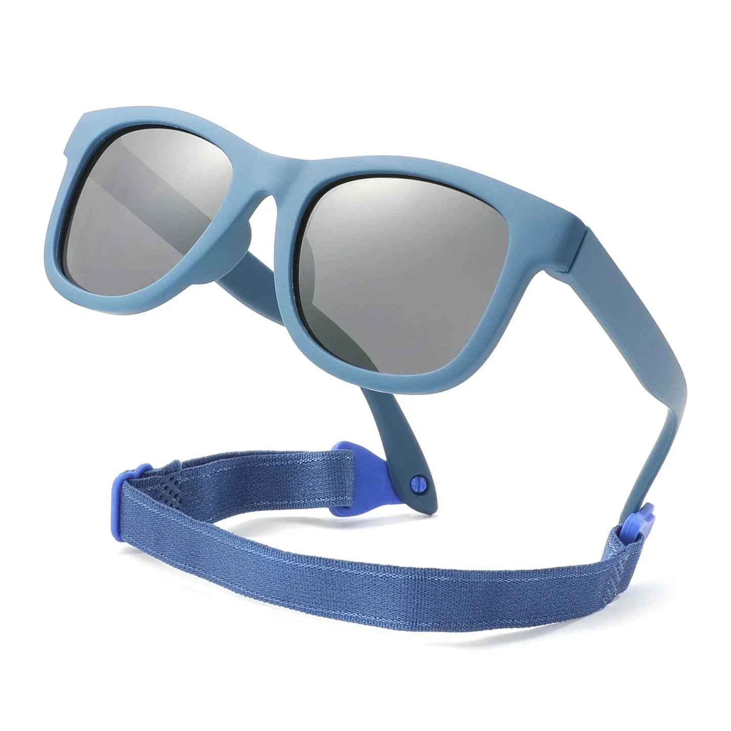 Lunettes de soleil bébé polarisées flexibles avec sangle