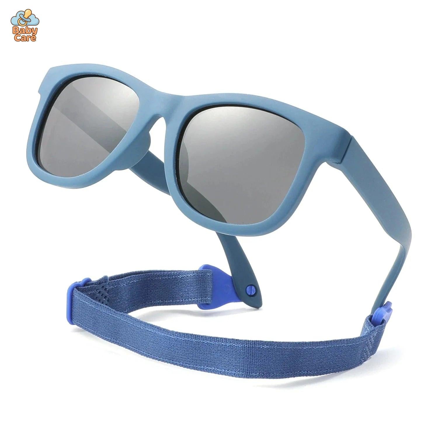 Lunettes de soleil bébé polarisées flexibles avec sangle