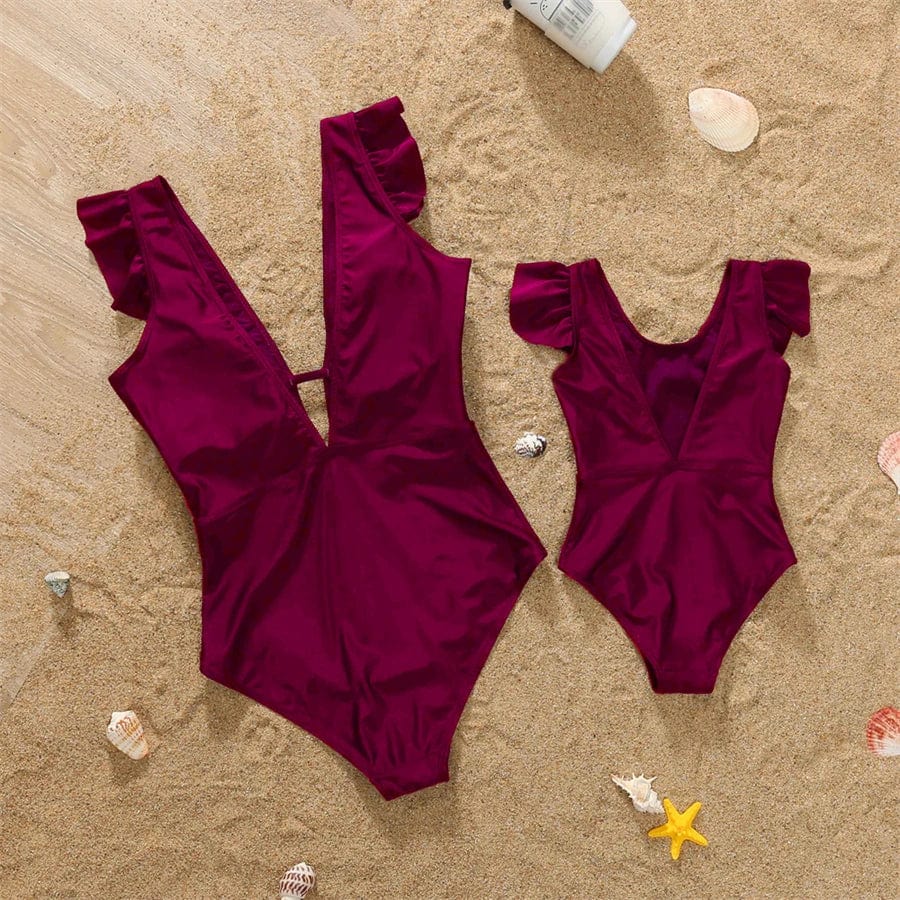 Maillot de bain assorti maman bébé fille bikini