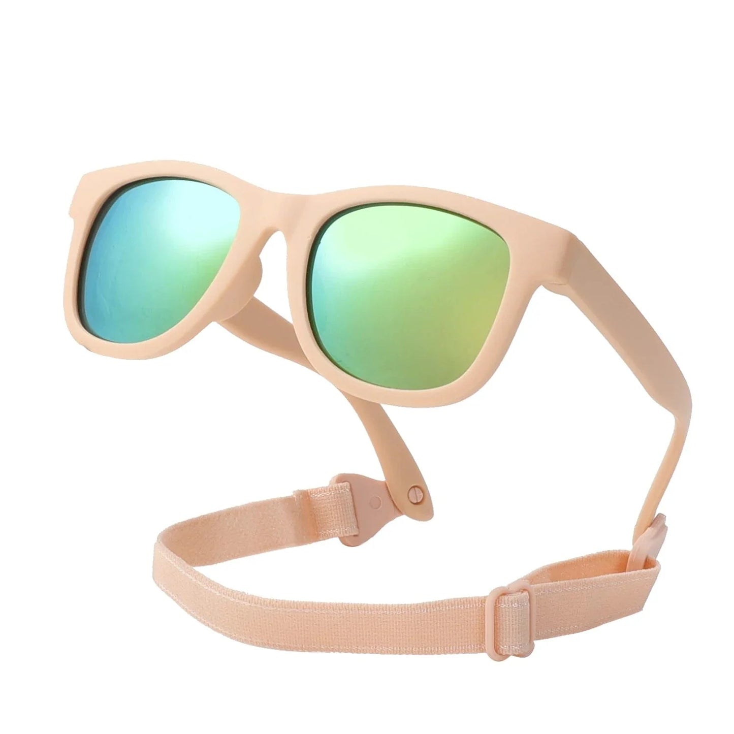 Lunettes de soleil bébé polarisées flexibles avec sangle