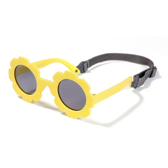 Lunettes de soleil tournesol pour bébé avec sangle