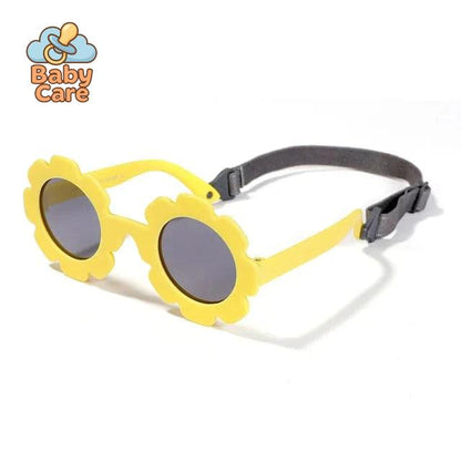 Lunettes de soleil tournesol pour bébé avec sangle