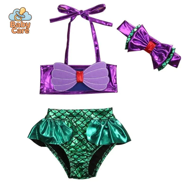 Maillot de bain bébé filles de 0 à 8 ans ensemble sirène