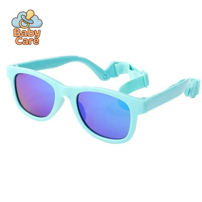 Lunettes de soleil bébé polarisées flexibles avec sangle