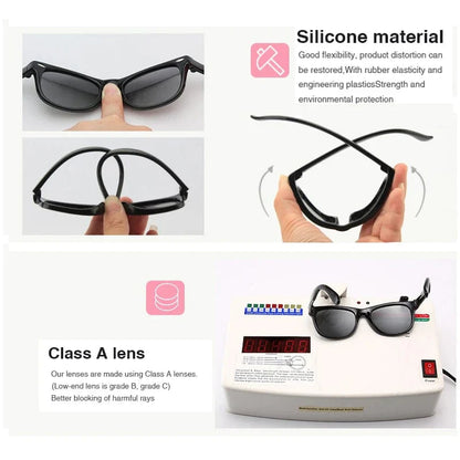 Lunettes de soleil bébé flexible avec sangle réglable 0-3 ans