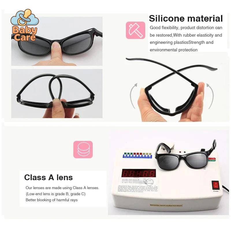 Lunettes de soleil bébé flexible avec sangle réglable 0-3 ans
