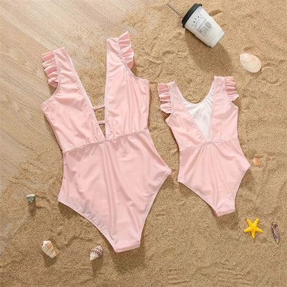 Maillot de bain assorti maman bébé fille bikini