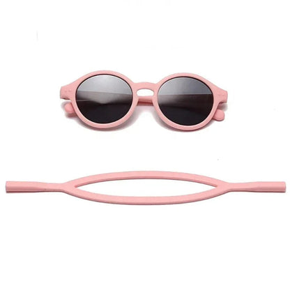 Lunettes de soleil bébé flexibles avec sangle UV400