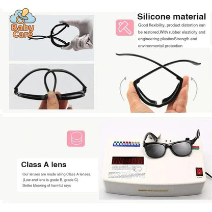 Lunettes de soleil bébé rondes avec sangle