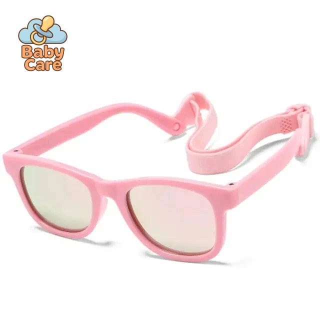 Lunettes de soleil bébé polarisées flexibles avec sangle