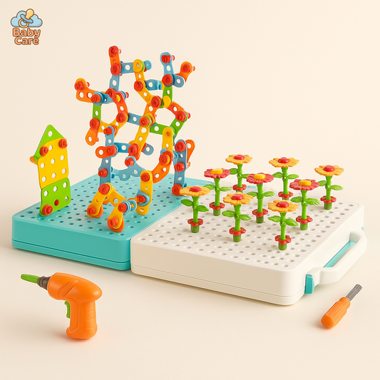 Jeu de construction électrique à visser 3D pour enfants - vue de face