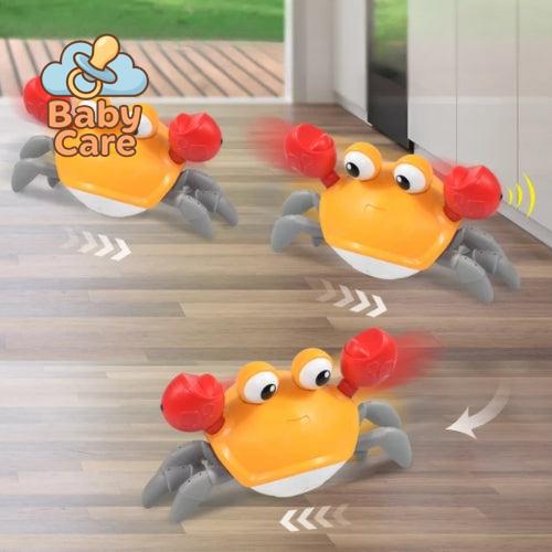Jouet d’éveil pour bébé crabe rampant avec lumières et musique