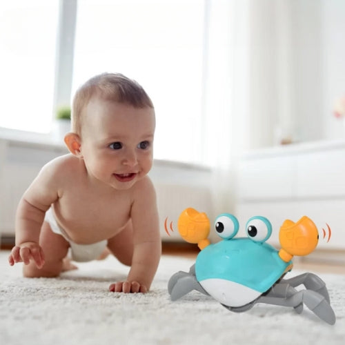 Jouet d’éveil pour bébé crabe rampant avec lumières et musique