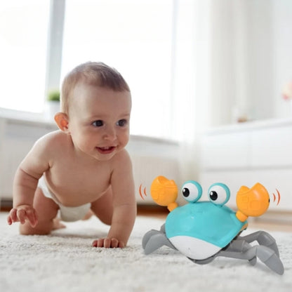 Jouet d’éveil pour bébé crabe rampant avec lumières et musique