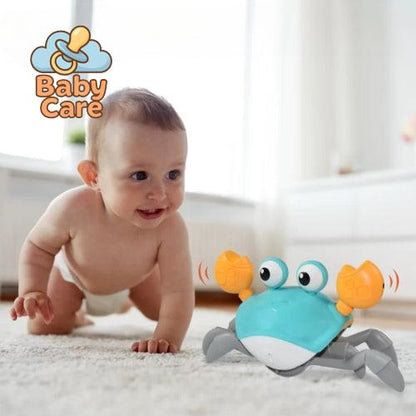 Jouet d’éveil pour bébé crabe rampant avec lumières et musique