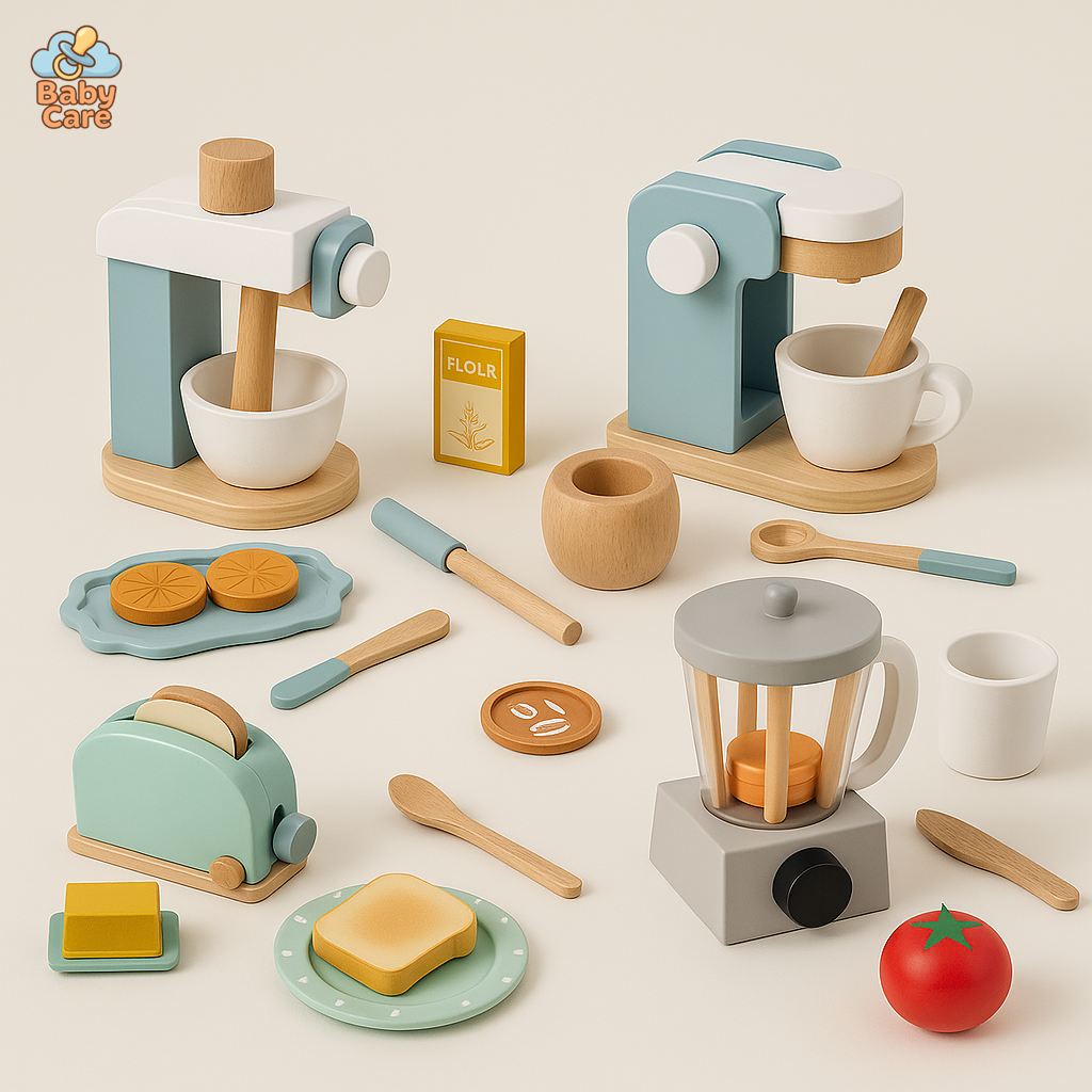 Jouet Cuisine éducative en Bois - vue de face