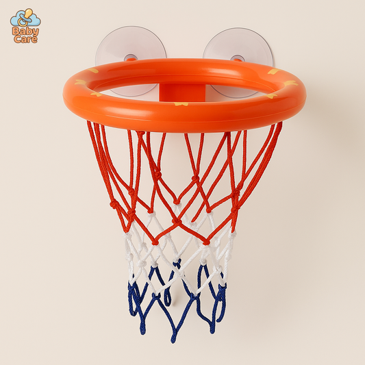 Jouet de bain - Panier de Basket Ventouse avec 3 Balles - vue de face