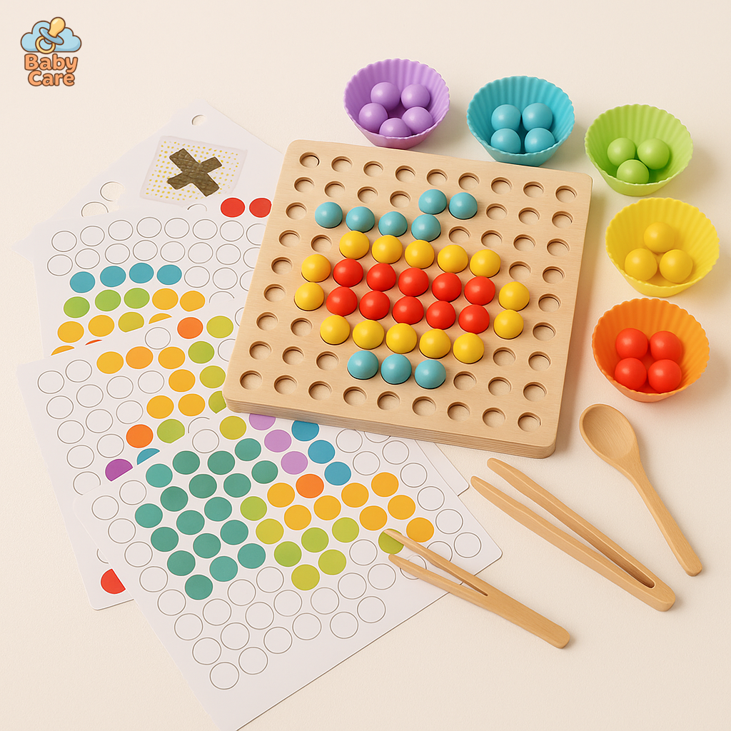 Jouet Montessori Perles Colorées - vue de face