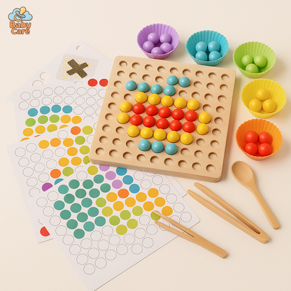 Jouet Montessori Perles Colorées - vue de face