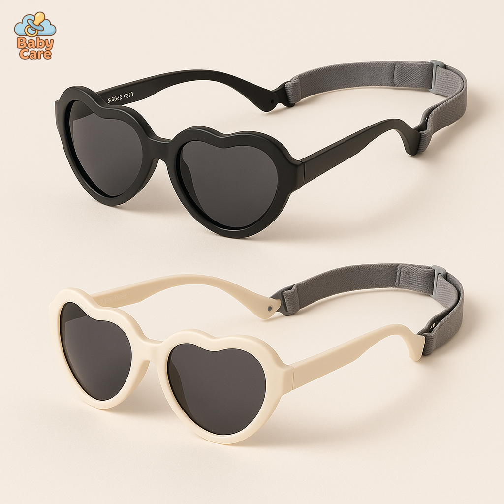 Lunettes de soleil bébé coeur 0-2 ans - vue de face