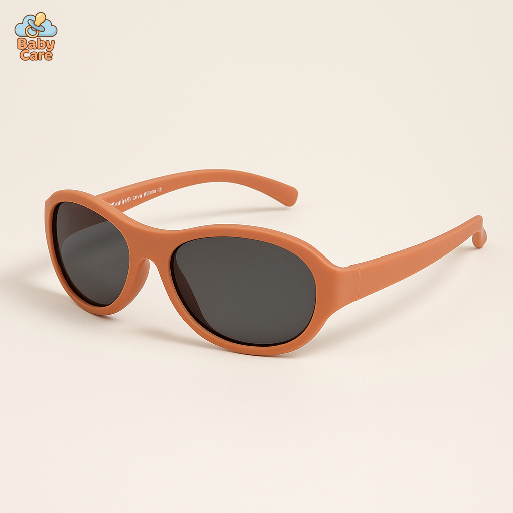 Lunettes de soleil bébé flexible avec sangle réglable 0-3 ans - vue de face