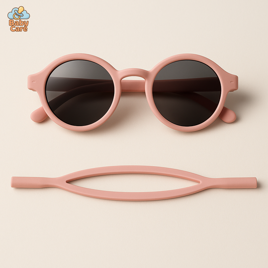 Lunettes de soleil bébé flexibles avec sangle UV400 - vue de face