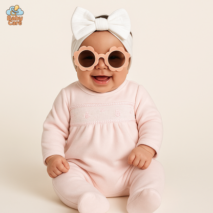 Lunettes de soleil tournesol pour bébé avec sangle - vue de face