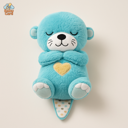 Ma Loutre Câlins Bonne nuit Peluche interactive, Doudou Loutre, Doudou qui respire, Peluche veilleuse Bébé musicale - vue de face