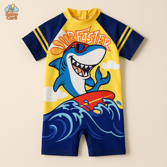 Maillot de bain bébé fermeture éclair protection UV - vue de face