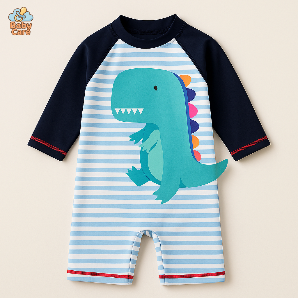 Maillot de bain une pièce bébé garçon protection UV - vue de face