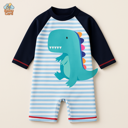 Maillot de bain une pièce bébé garçon protection UV - vue de face