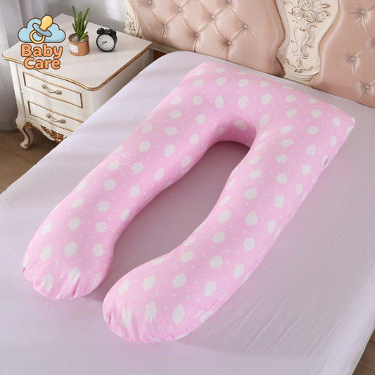 Grand Coussin de Grossesse Nuage Rose