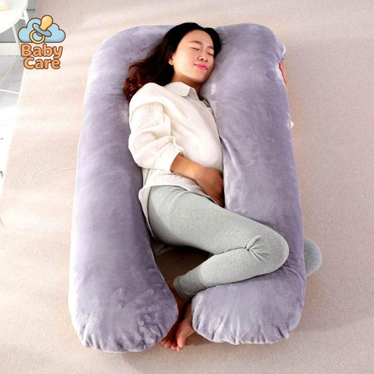 Grand Coussin de Grossesse Gris